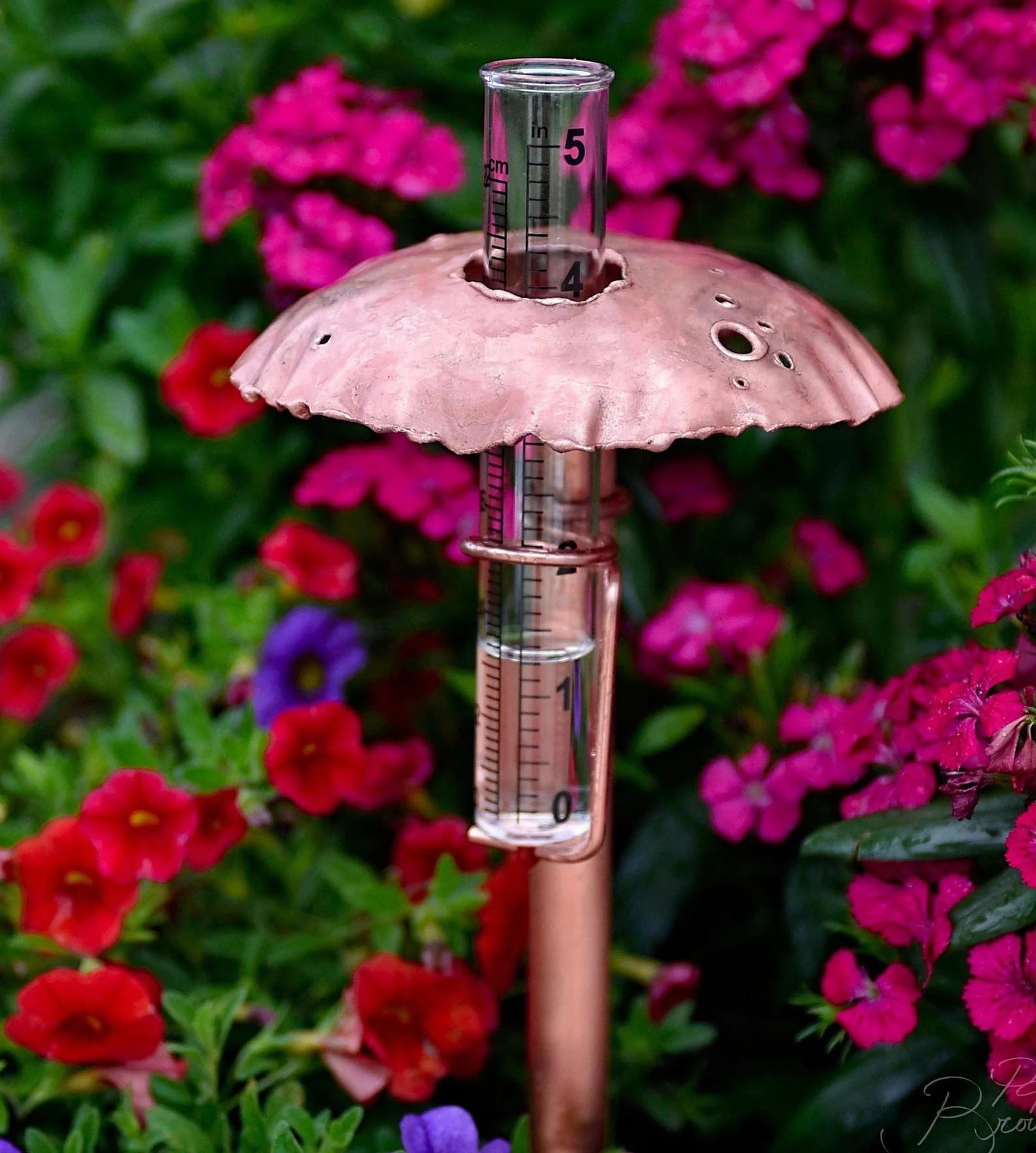 Copper Mushroom Rain Gauge | Etsy (Global)