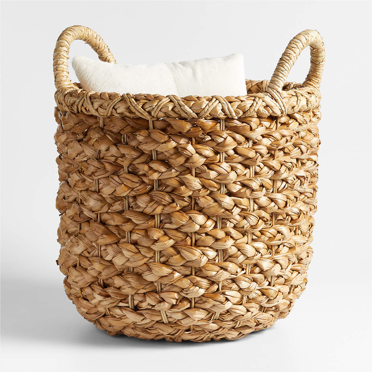 Emlyn Small Woven Blanket Basket + Reviews | Crate & Barrel | Crate & Barrel