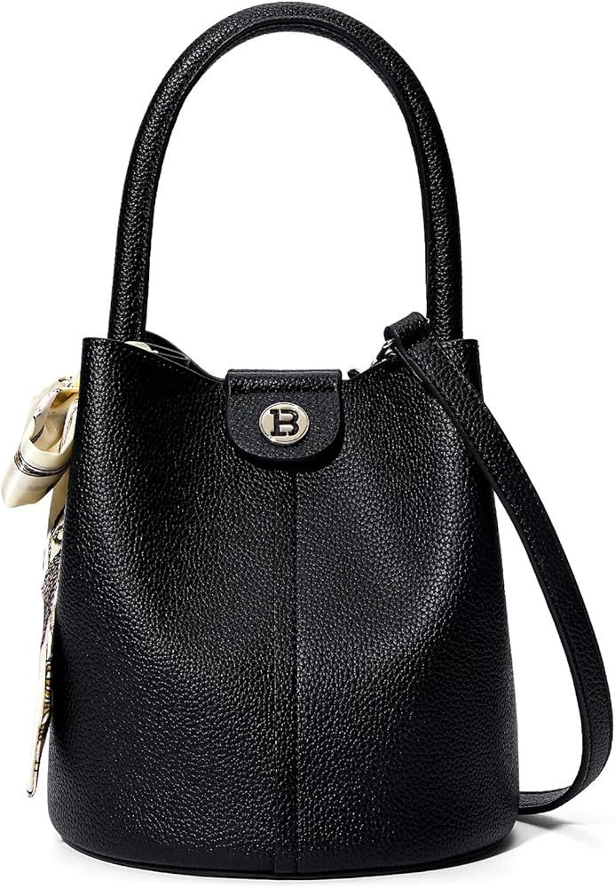 BOSTANTEN Small Crossbody Bags for Women Vegan Leather Mini Bucket Handbag Removable Shoulder Str... | Amazon (US)