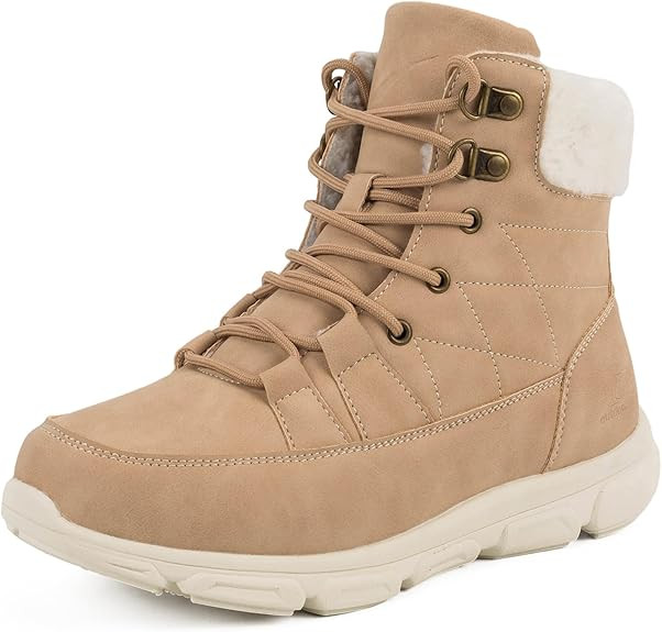 UPSOLO Womens Winter Snow Boots Waterproof Fuzzy Lightweight Warm Ankle Booties | Amazon (US)