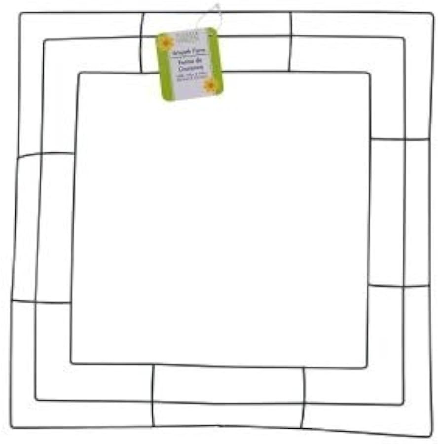 Christmas/Holiday 14 inch Square Metal Wreath Form/Frame - 2 Pack | Amazon (US)