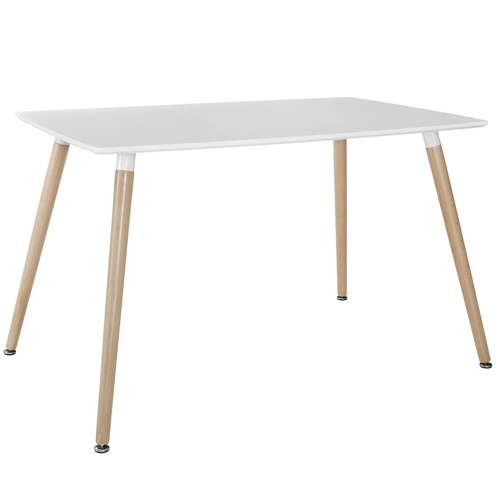 Modern Contemporary Kitchen Wood Dining Table White | Walmart (US)