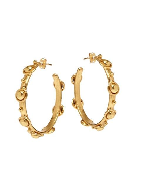 Candies Petite Candy 22K-Gold-Plated Hoop Earrings | Saks Fifth Avenue