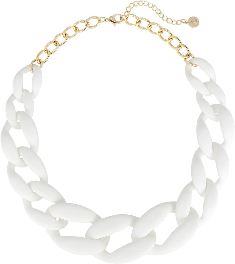 Coiris Statement Chunky Acrylic Chain Link Choker Necklace Fashion Women Collar Necklaces Acrylic... | Amazon (US)