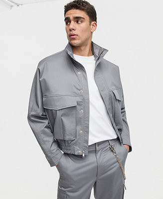 Men's Relaxed-Fit Stretch Twill Utility Jacket, Macy's Exclusive | Macy's