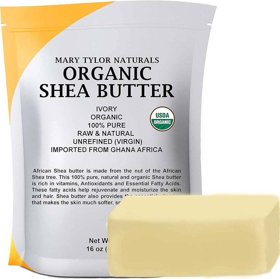 Mary Tylor Naturals Organic Shea butter 1 lb — USDA Certified Raw, Unrefined, Ivory From Ghana ... | Amazon (US)