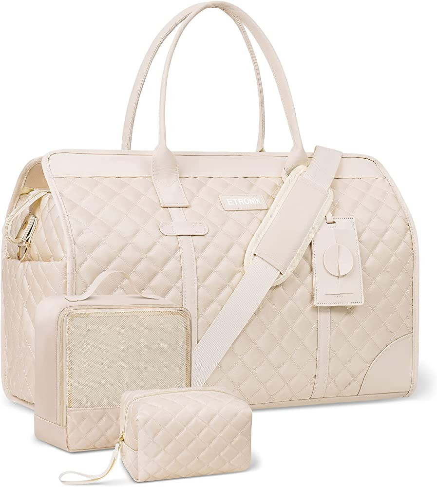 ETRONIK Overnight Bags for Women, Travel Weekender Bags with Wet Pocket & Shoe Bag & Toiletry Bag... | Amazon (US)