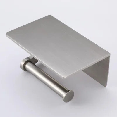 Toilet Paper Holder With Shelf - Toilet Tissue Holder With Cell Phone Shelf For Bathroom - Toilet Paper Roll Holder With Wipes Storage, Wall Mounted B | Wayfair North America