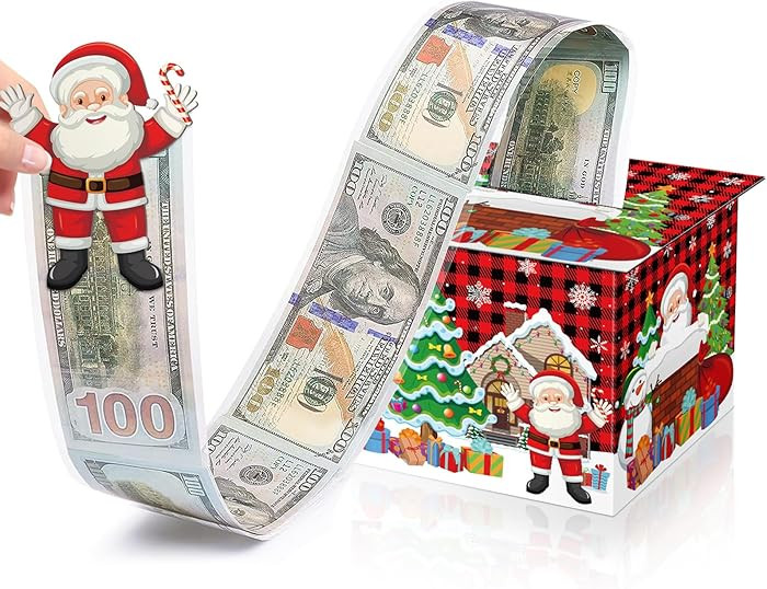 Christmas Money Box for Cash Gift Pull Surprise Christmas Money Holders Cash Gift Boxes Fun DIY X... | Amazon (US)