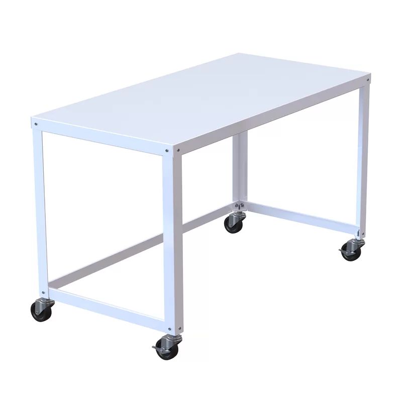 Ready-to-Assemble 48-inch Wide Mobile Metal Desk for Home Office | Wayfair North America