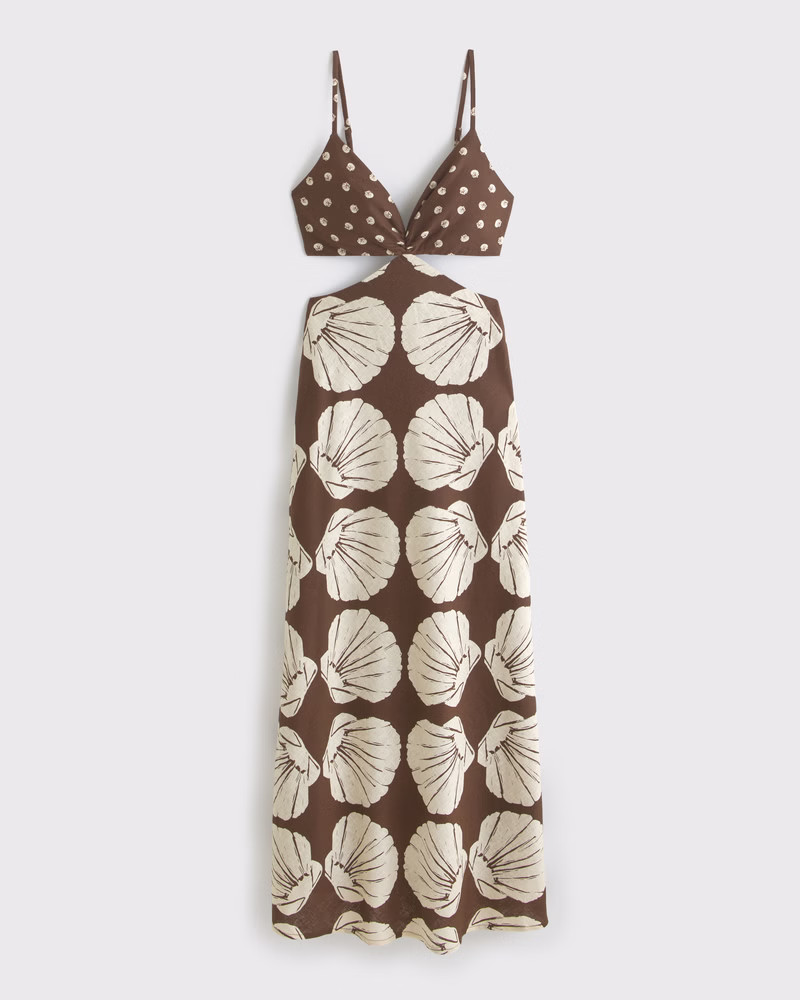 The A&F Julia Slip Cutout Maxi Dress | Abercrombie & Fitch (US)