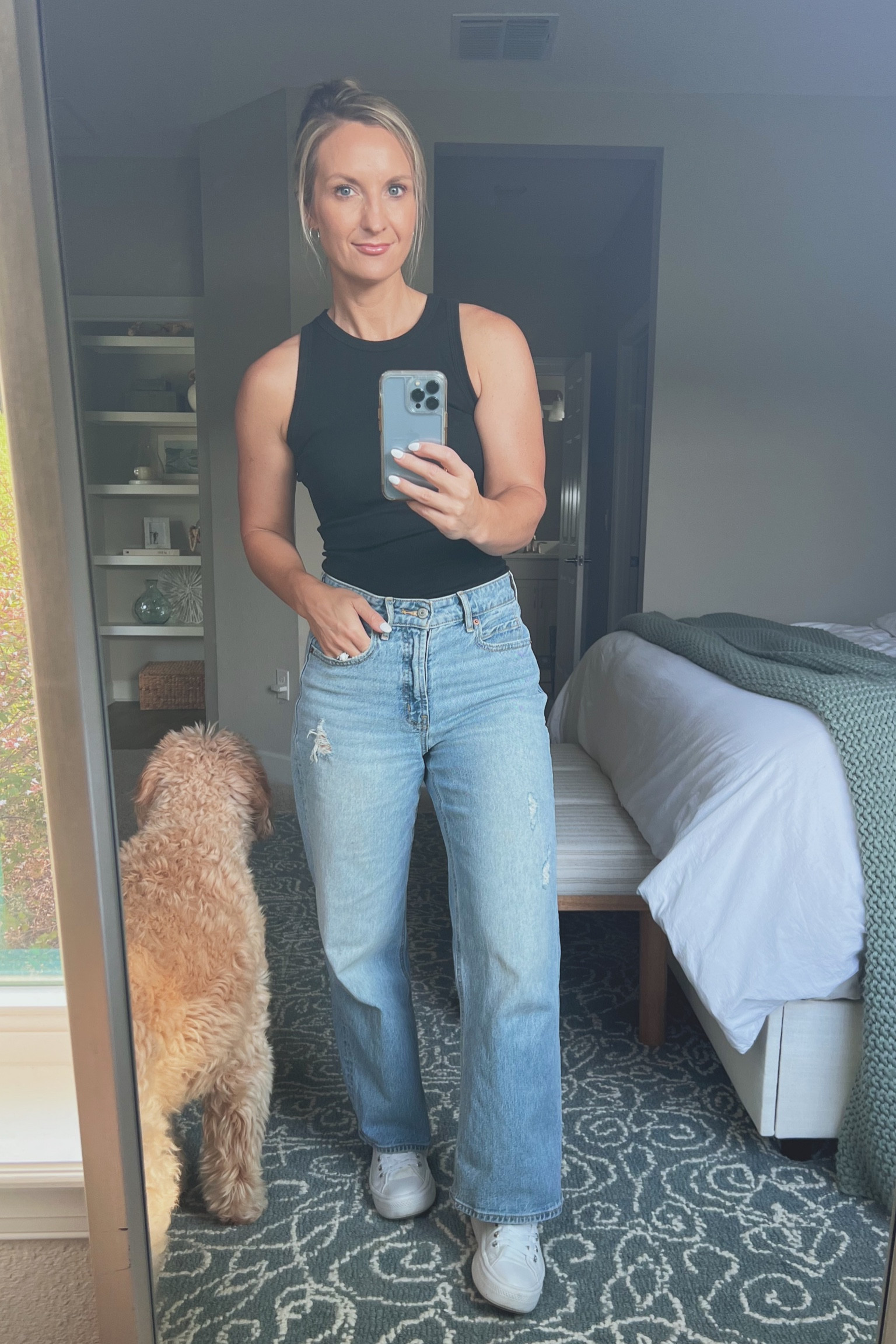 Casual Friday is here!

Denim: 4 petite
Top: small
Converse: 7 (sized down .5 size)

Old navy, loft, casual Friday, wide leg denim, converse platform, high top sneaker, white sneaker, neautral outfit, affordable style 

#LTKsalealert #LTKunder50 #LTKhome