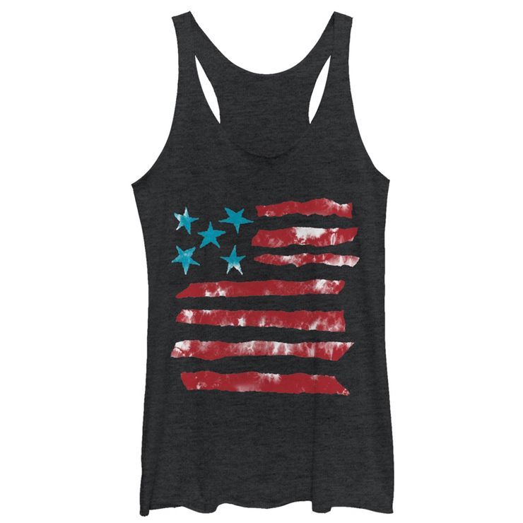 Women's Lost Gods Fourth of July  Artistic American Flag Racerback Tank Top | Target