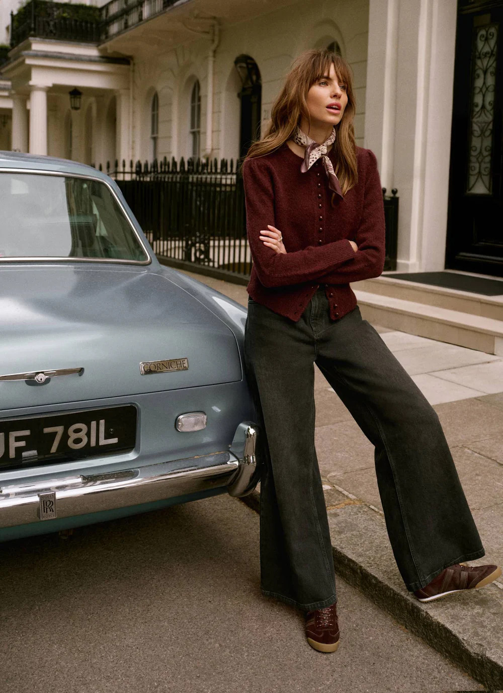 Burgundy Wool Blend Knit Cardigan | Mint Velvet