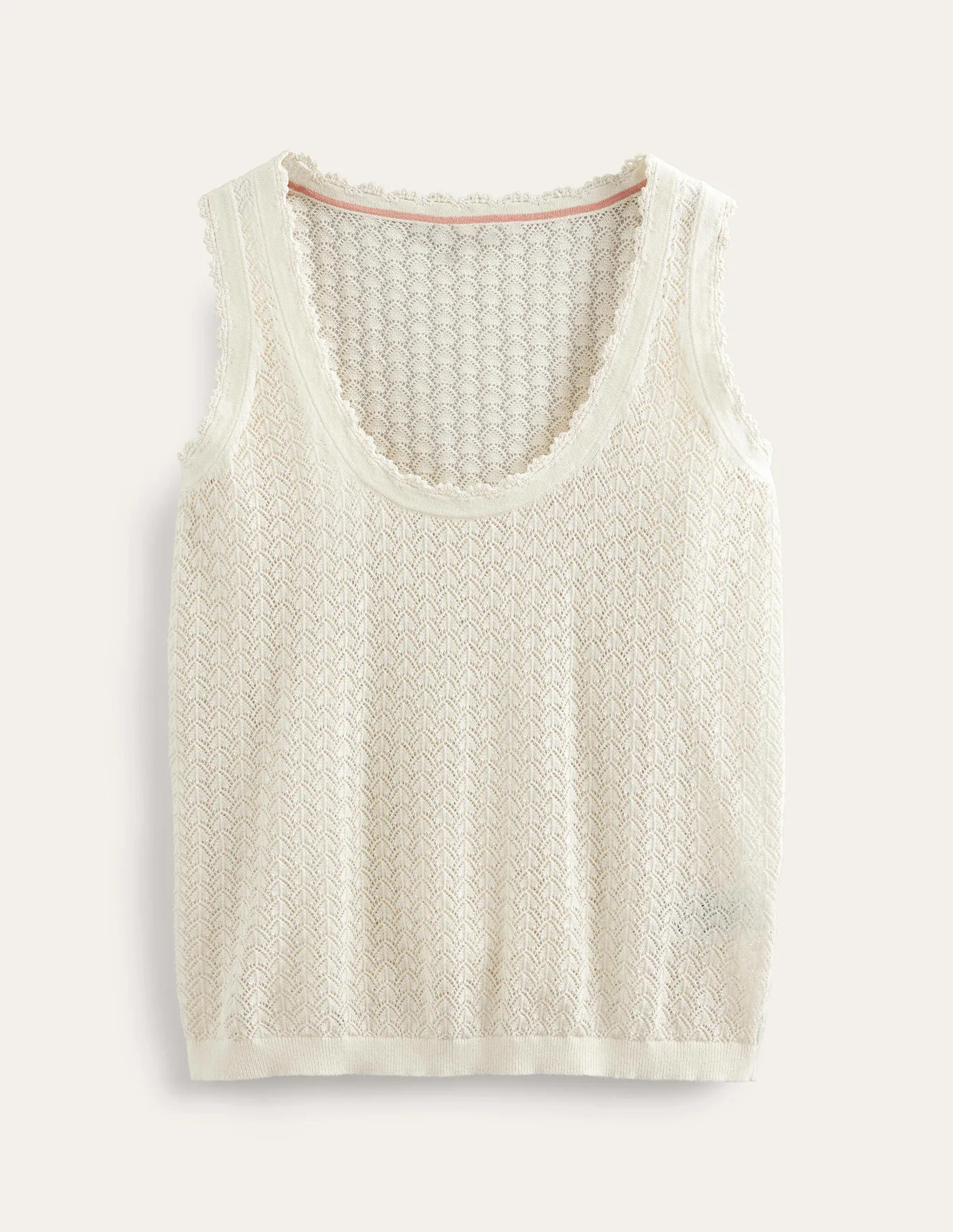 Pointelle Vest - Warm Ivory | Boden (US)