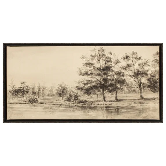 My Texas House Trees In Charcoal Framed Art 40x20 | Walmart (US)