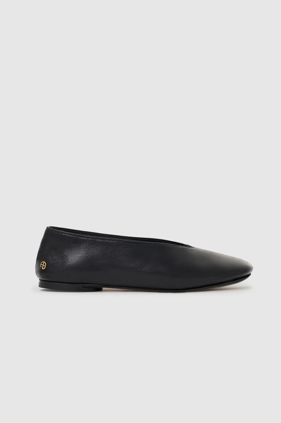 Ana Flats Smooth Leather - Black | Anine Bing
