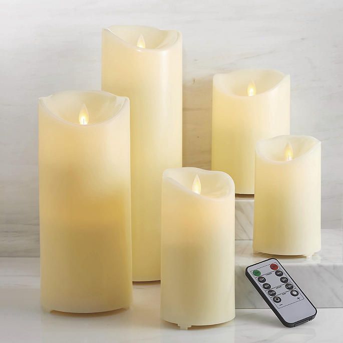 Outdoor Flameless Pillar Candles | Frontgate | Frontgate