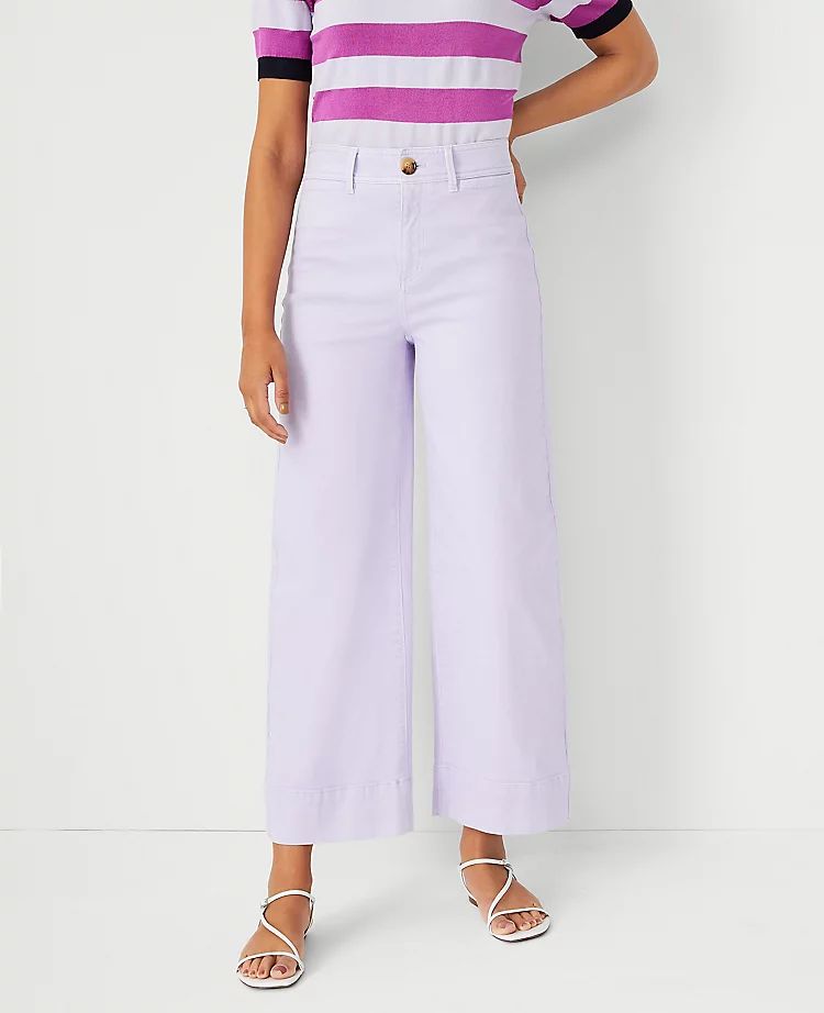 The Petite Onseam Pocket High Rise Wide Leg Jean | Ann Taylor (US)