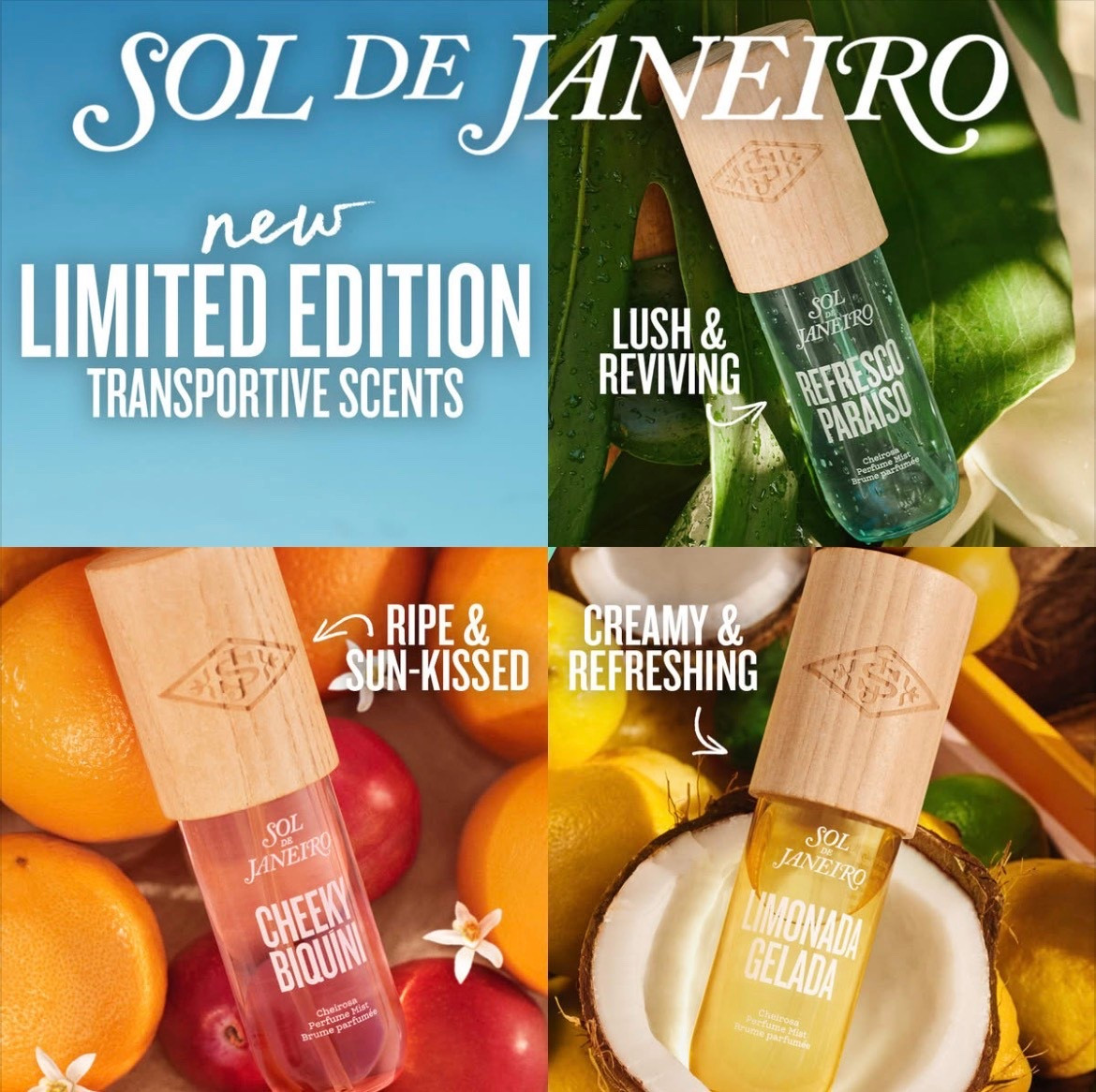Sol de Janeiro has three new limited edition scents for the season, and they’re now available at Sephora with Free Shipping!! These all smell so Summery and amazing- they remind me of sunshine ☀️ and the beach 🏖️. Also excellent for gifting or Easter baskets! 🧺 

#LTKselfcare #LTKBeauty #LTKSeasonal