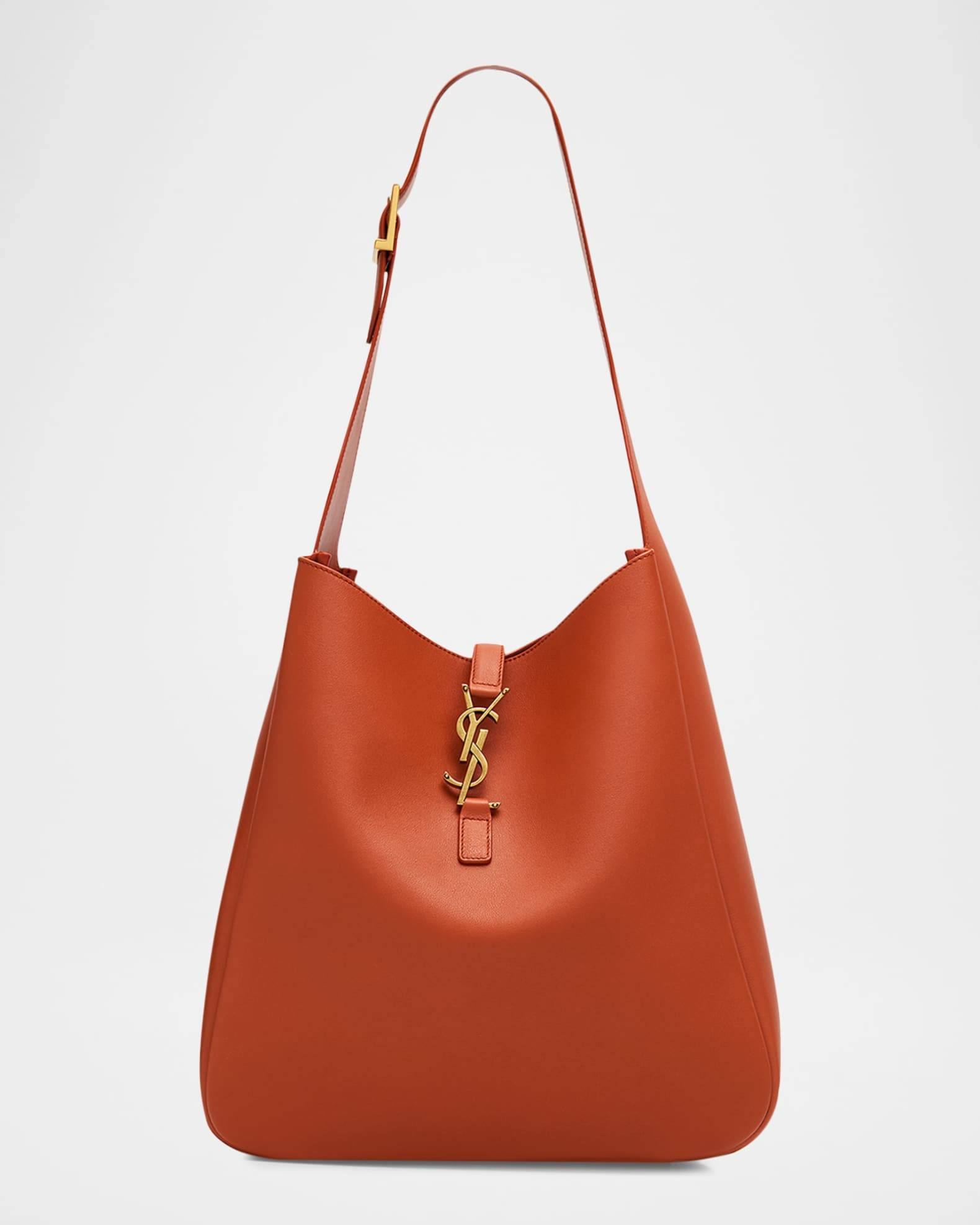 Saint Laurent Le 5 \u00c0 7 Large YSL Shoulder Bag in Grain Leather | Neiman Marcus
