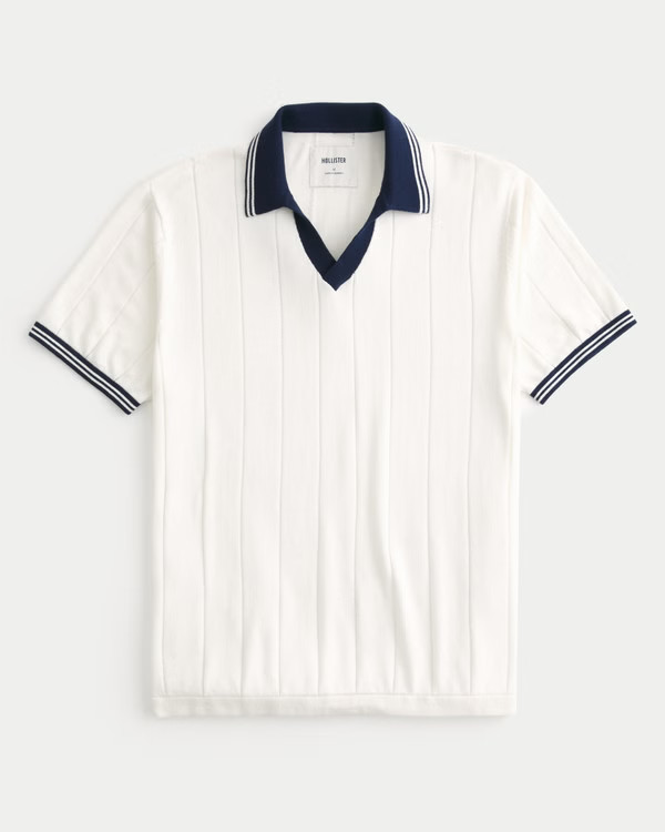 Men's Tipped Sweater Polo | Men's Tops | HollisterCo.com | Hollister (US)
