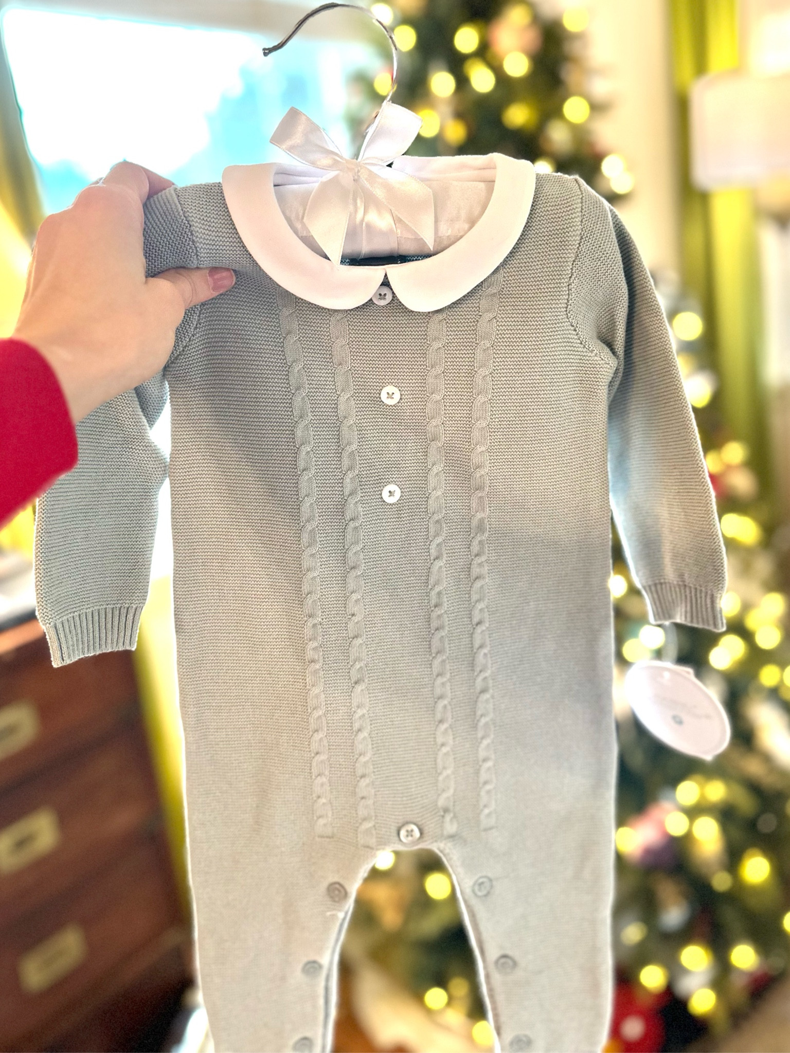 One of our favorite gifts that baby boy Kost received for Christmas. Can’t wait until he can wear this cute little outfit! 🩵
#baby #babyclothing #onesie

#LTKkids #LTKstyletip #LTKbaby