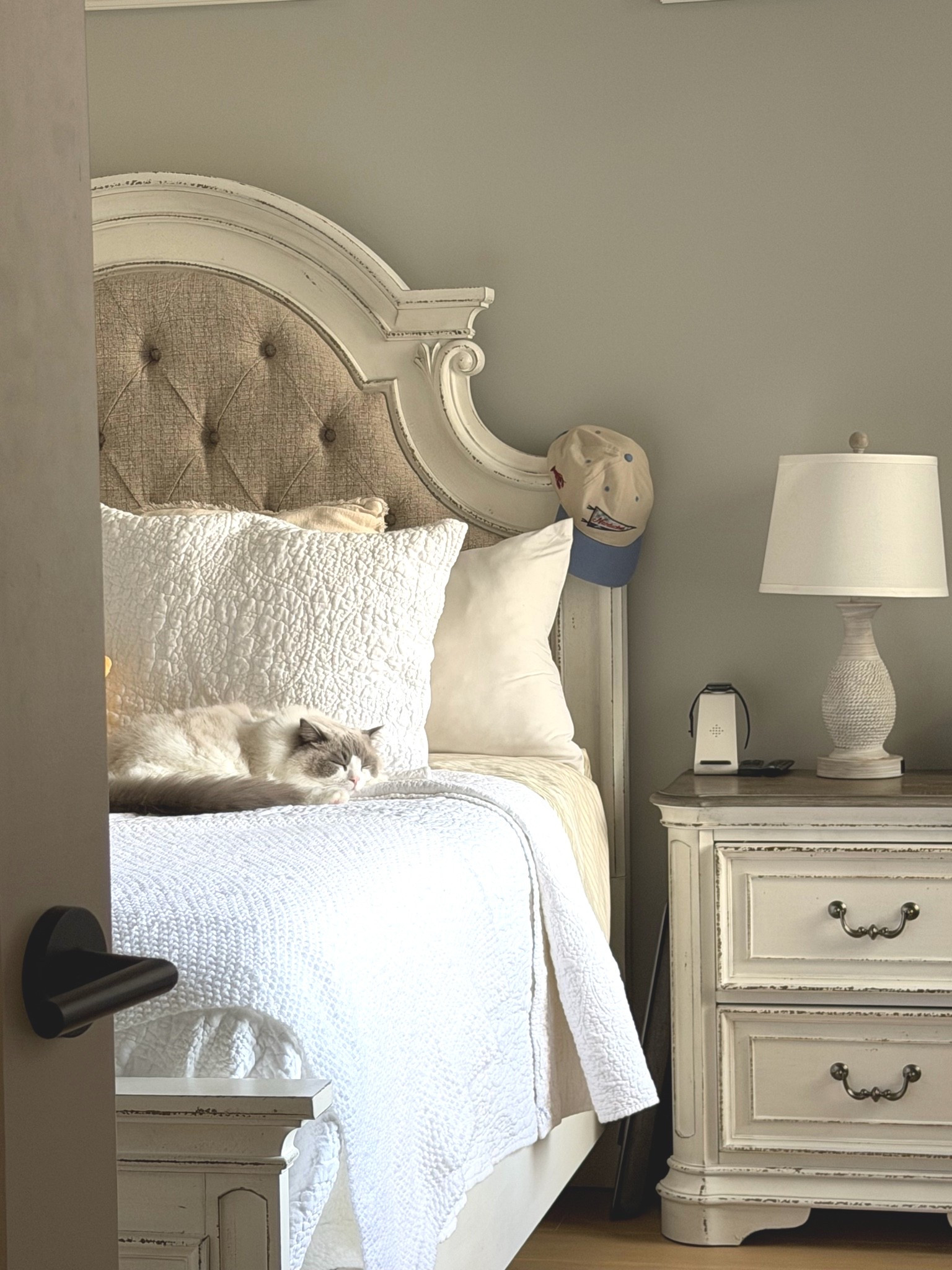 proof that my bedroom is actually my cat’s room 🤍 linked my cozy bedroom staples including my pottery barn bedding, dresser pieces, touch lamp, and the amazon charging station i use every single day

#LTKHome #LTKSaleAlert #LTKdayinmylife