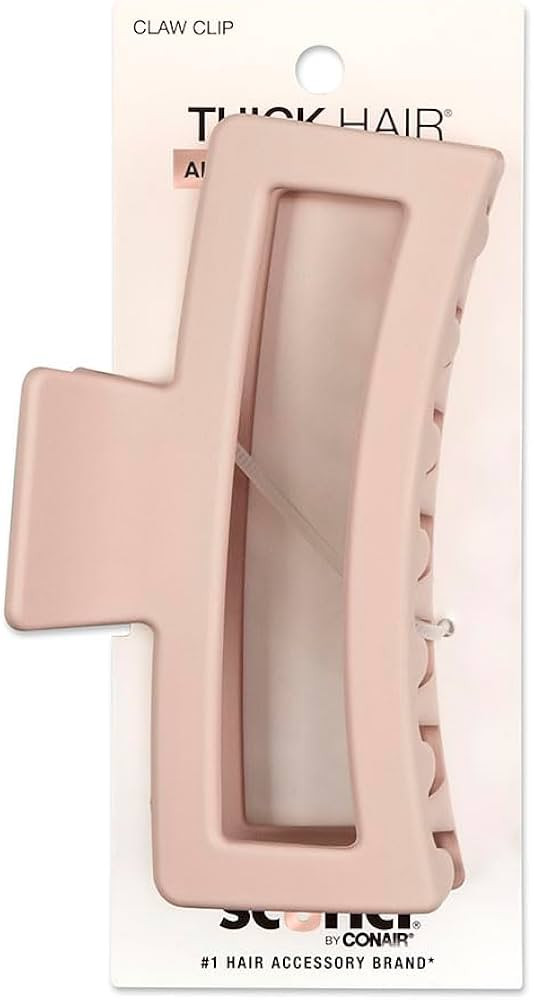 Scunci by Conair Thick Hair Claw Clip - hair accessories for women - hair clip - blush pink - 1 C... | Amazon (US)