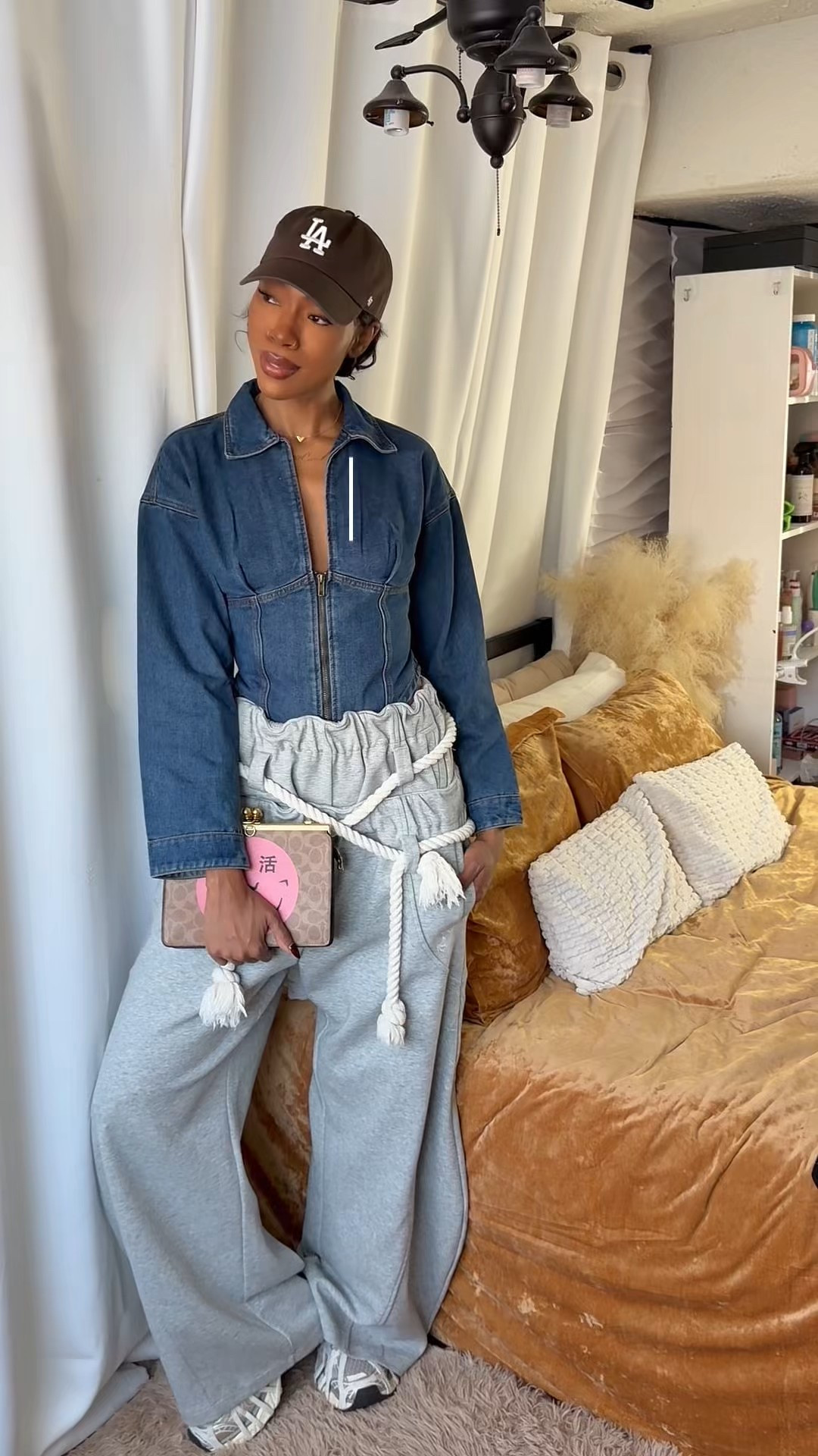 Today’s fit| I doubled my sweats to make them more unique. Plus I’m a tall girlie and wanted them to drag the floor. Thoughts? 

#LTKootd #LTKTall