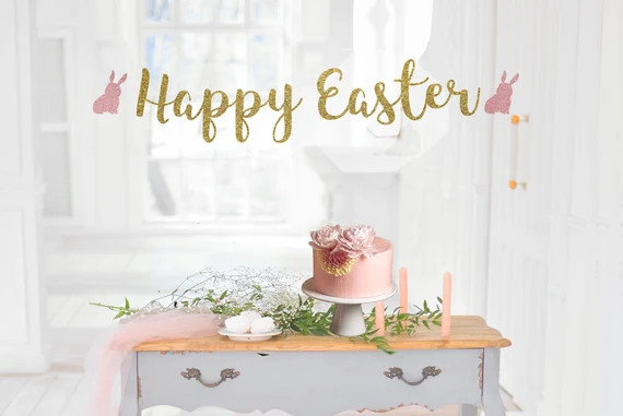 HAPPY EASTER BANNER, happy easter decor, happy easter sign, happy easter, happy easter decoration... | Etsy (US)
