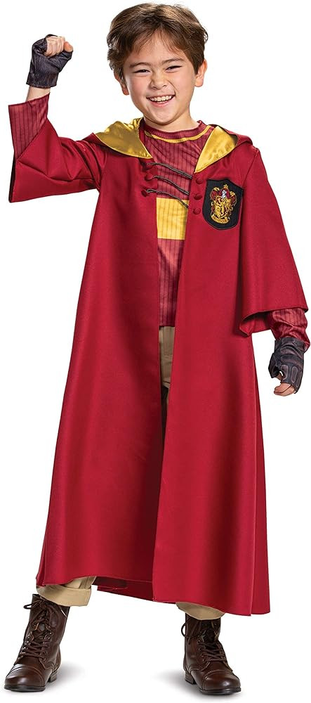 Disguise Harry Potter Quidditch Gryffindor Deluxe Children's Costume, Red & Gold | Amazon (US)