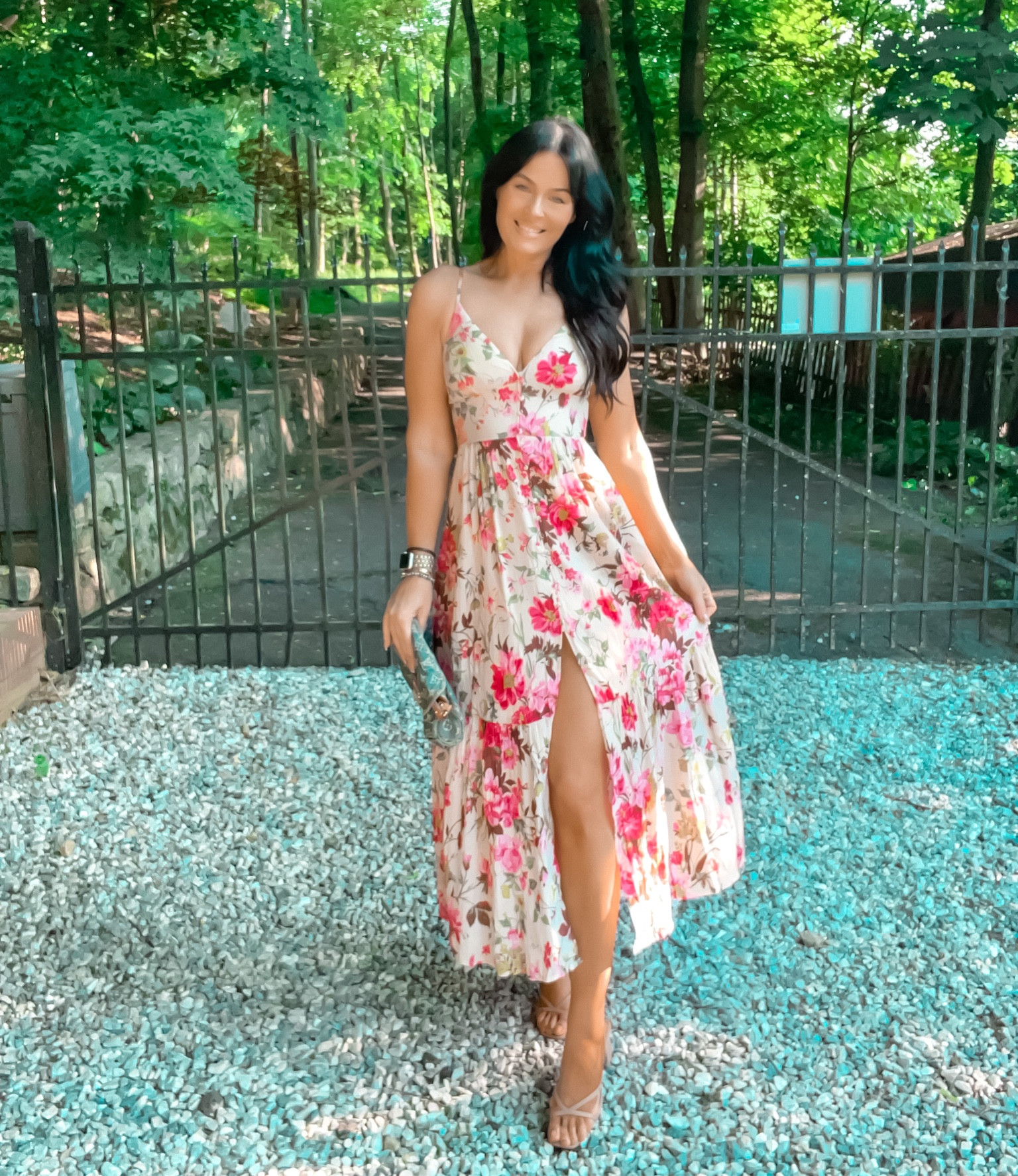 balloon sleeve dress maxi Plus Size Floral Print Balloon Sleeve Maxi Dress – Blue Zone Planet