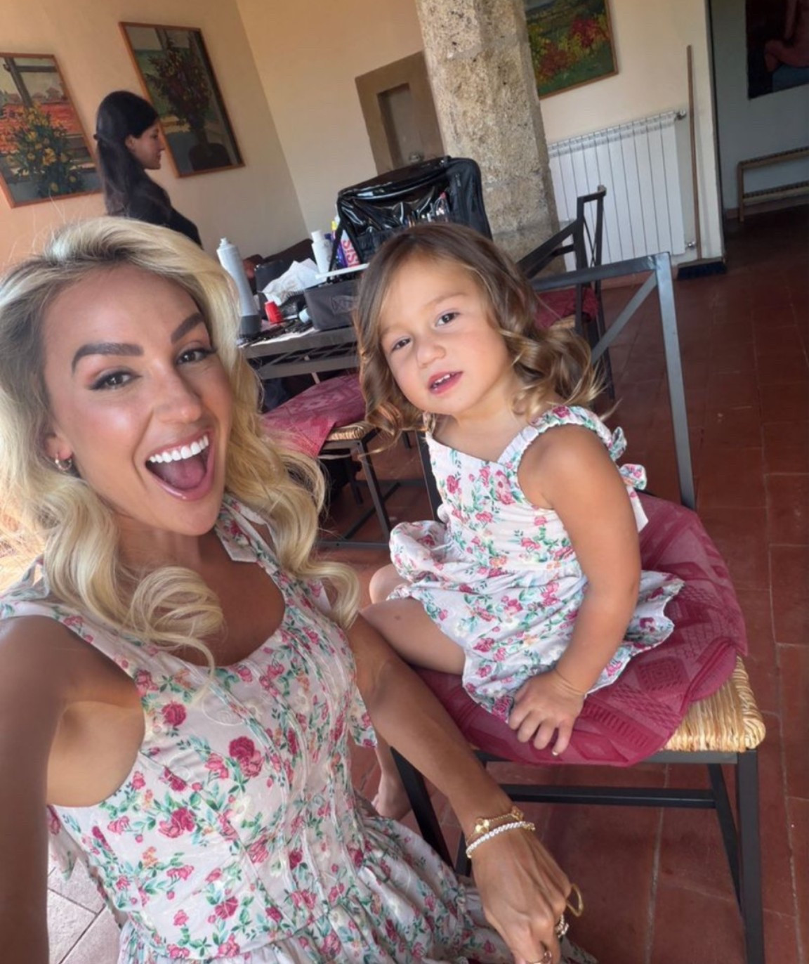 our matching dresses!