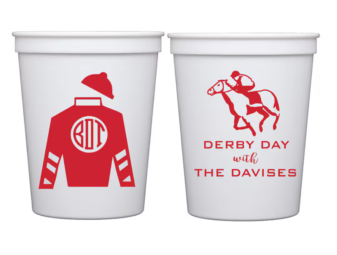 Kentucky Derby Cups, Derby Day Cups, Talk Derby to Me Cups, Jockey Cups, Personalized Plastic Cup... | Etsy (US)