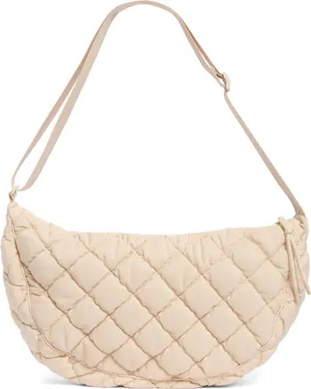 URBAN EXPRESSIONS HANDBAGS Half Moon Quilted Shoulder Bag | Nordstromrack | Nordstrom Rack