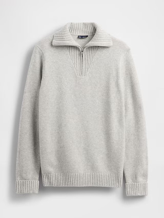 CashSoft Quarter-Zip Pullover Sweater | Gap (US)