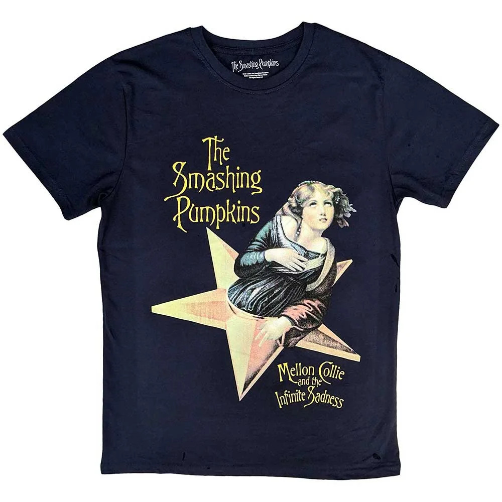 Men's Smashing Pumpkins Mellon Collie Slim Fit T-shirt Small Navy | Walmart (US)