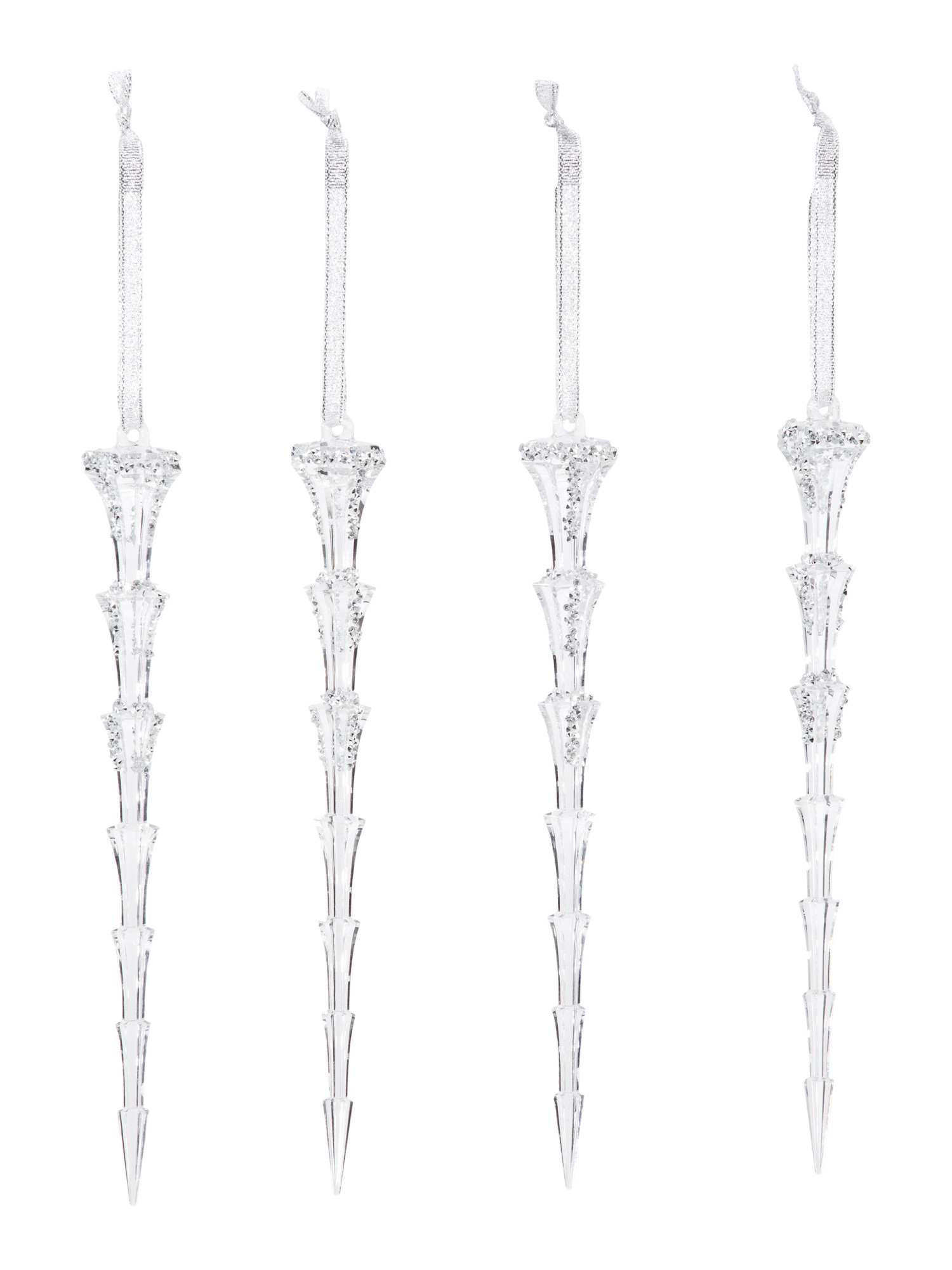 Set Of 4 Acrylic Icicle Ornaments | Marshalls