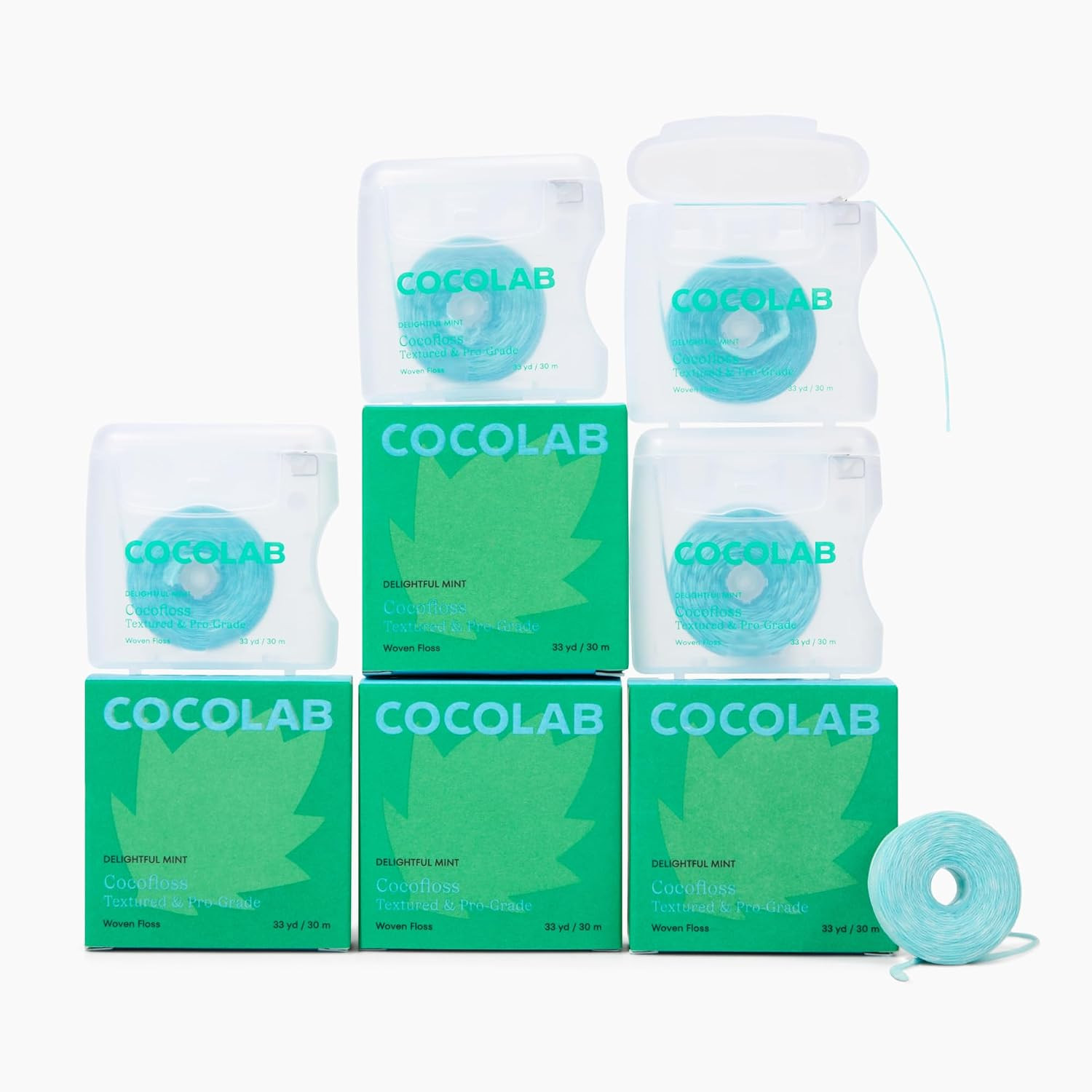 Cocofloss Expanding Woven Dental Floss by COCOLAB, Mint Scent, 4-Pack | Dentist-designed, 500+ in... | Amazon (US)