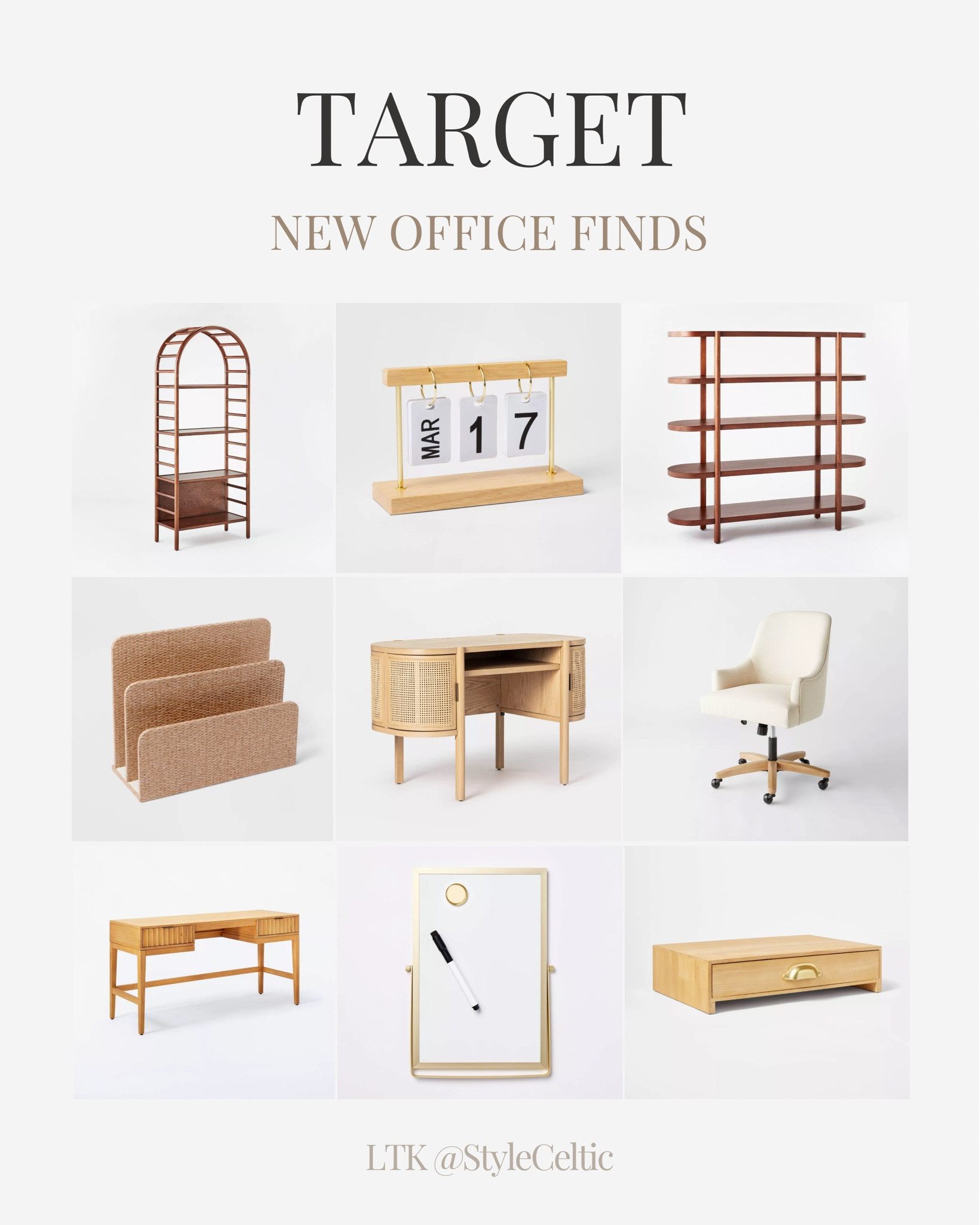 Target Office Desks, Office Decor and School Supplies ✨
.
.
Office decor, office accessories, target home, target office, modern decor, gold office decor, brown leather mouse pad, target desks, office finds, desk plants, desk decor, work from home office, office desk, desk calendar, monitor stand, desk lamp, office lamp, gold pen cup, dry erase boards, dry erase calendars, file folders, folder organizers, office storage, storage organization, home organization, Amazon finds, office supplies, neutral office decor, work decor, work supplies, new job office, new job finds

#LTKworkwear #LTKhome #LTKxTarget