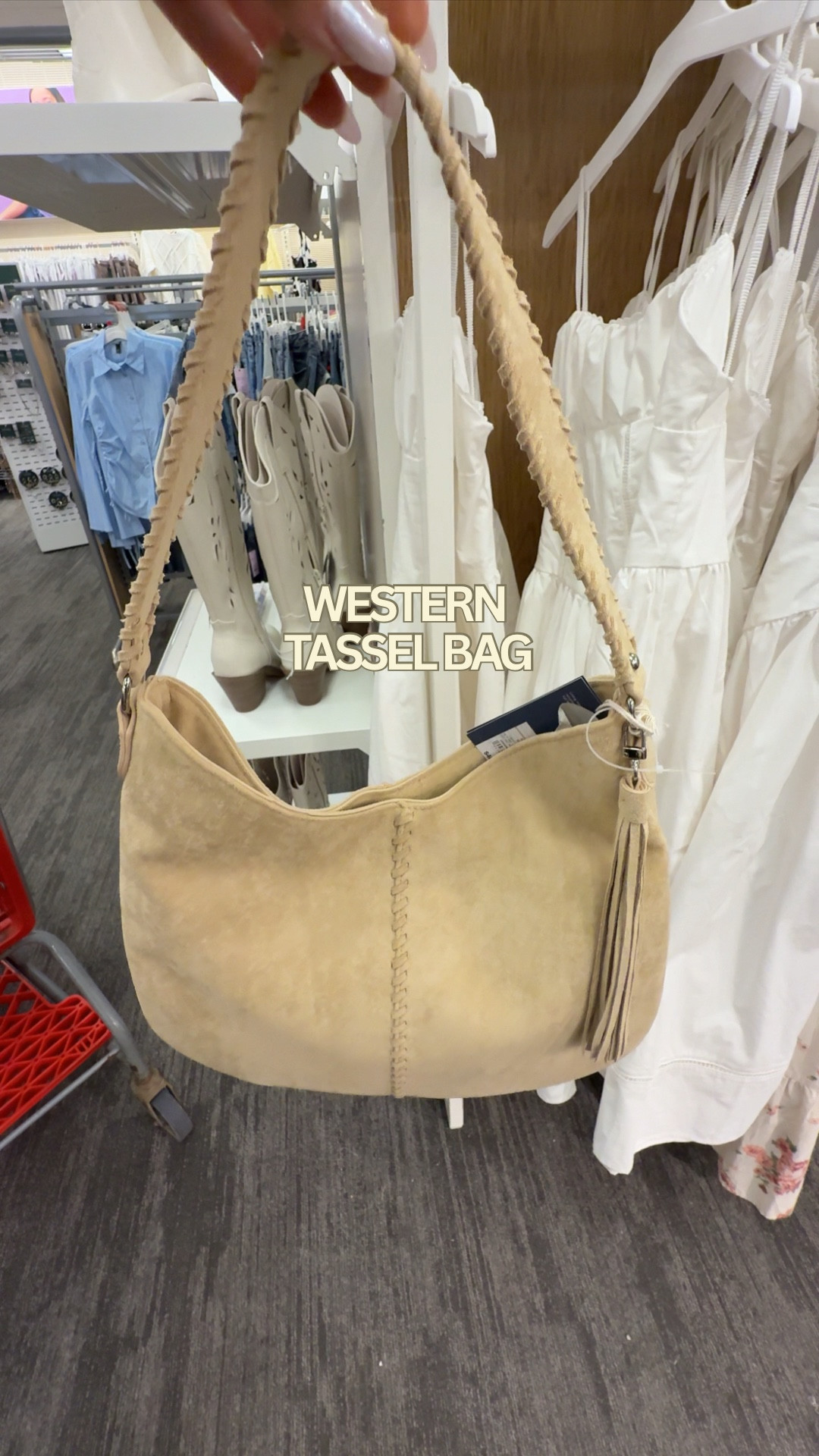 Western suede tassel bag in light taupe 🤍

Such a good neutral for spring outfits, denim, and country concert looks.

@Target 

#LTKOver40 #LTKSeasonal #LTKFestival