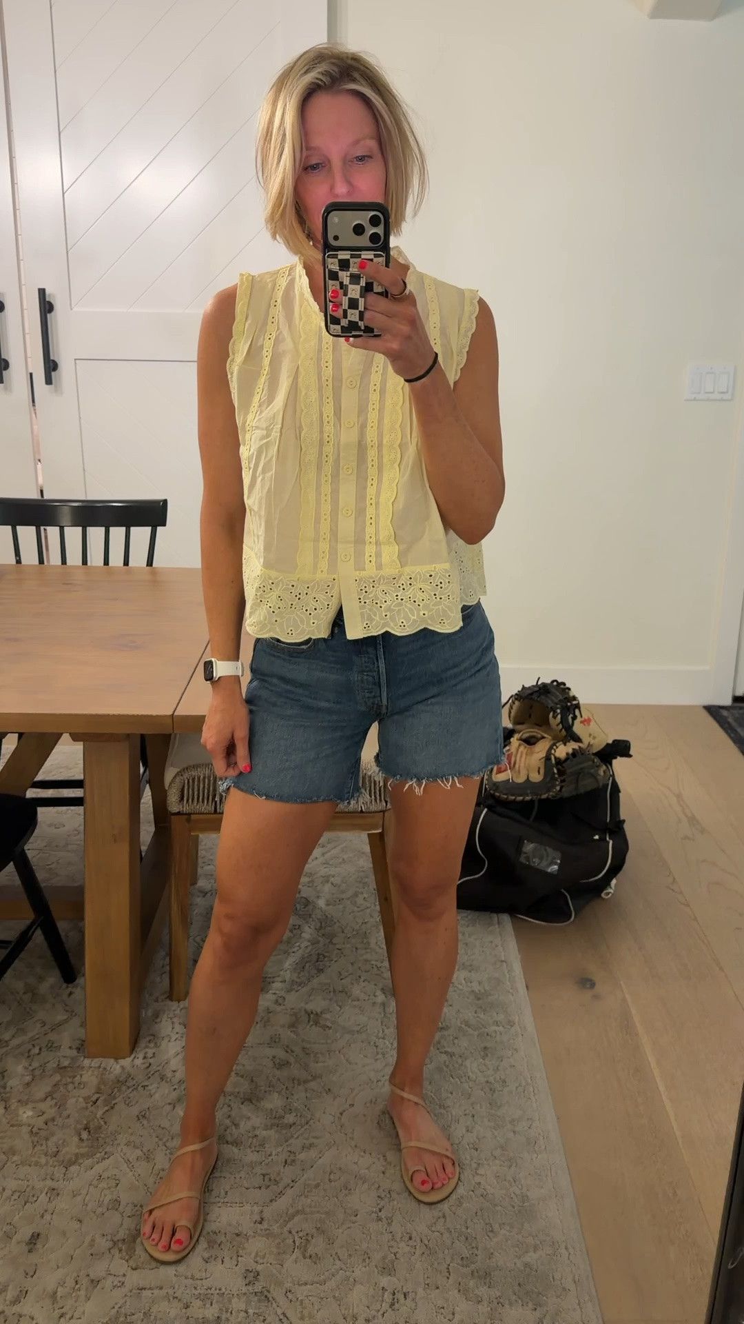 Summer fit 💛 these Jean shorts are perfection 

Shorts: 28
Top: medium

#LTKmomlife #LTKOver40 #LTKootd