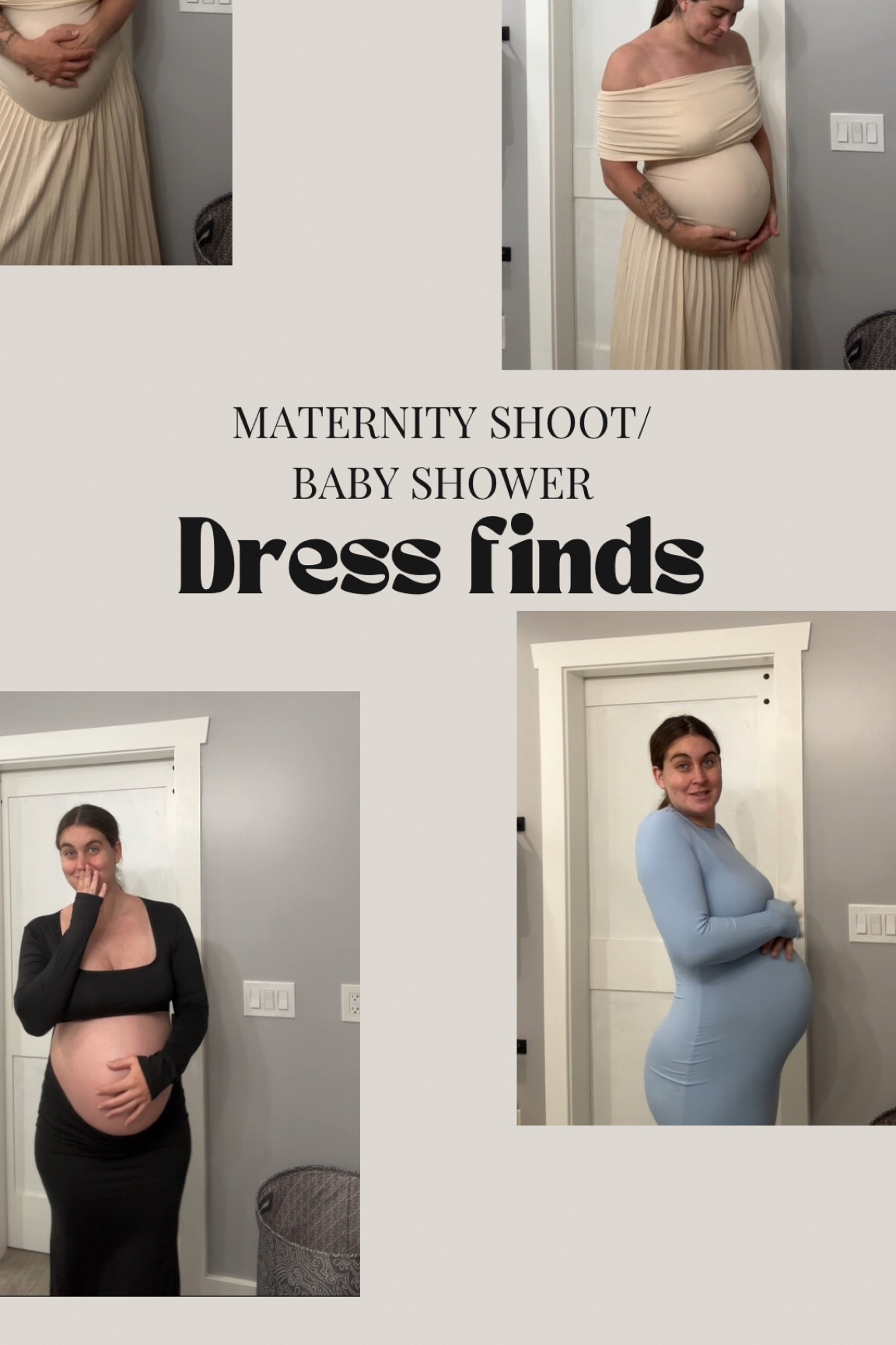 I'm usually a M/L pre pregnancy and I'm 5'10"!
The Tan/Lioness dress I got in a L because it's super stretchy. 
Both the black and blue dresses I got in XL!  



#LTKSeasonal #LTKBump