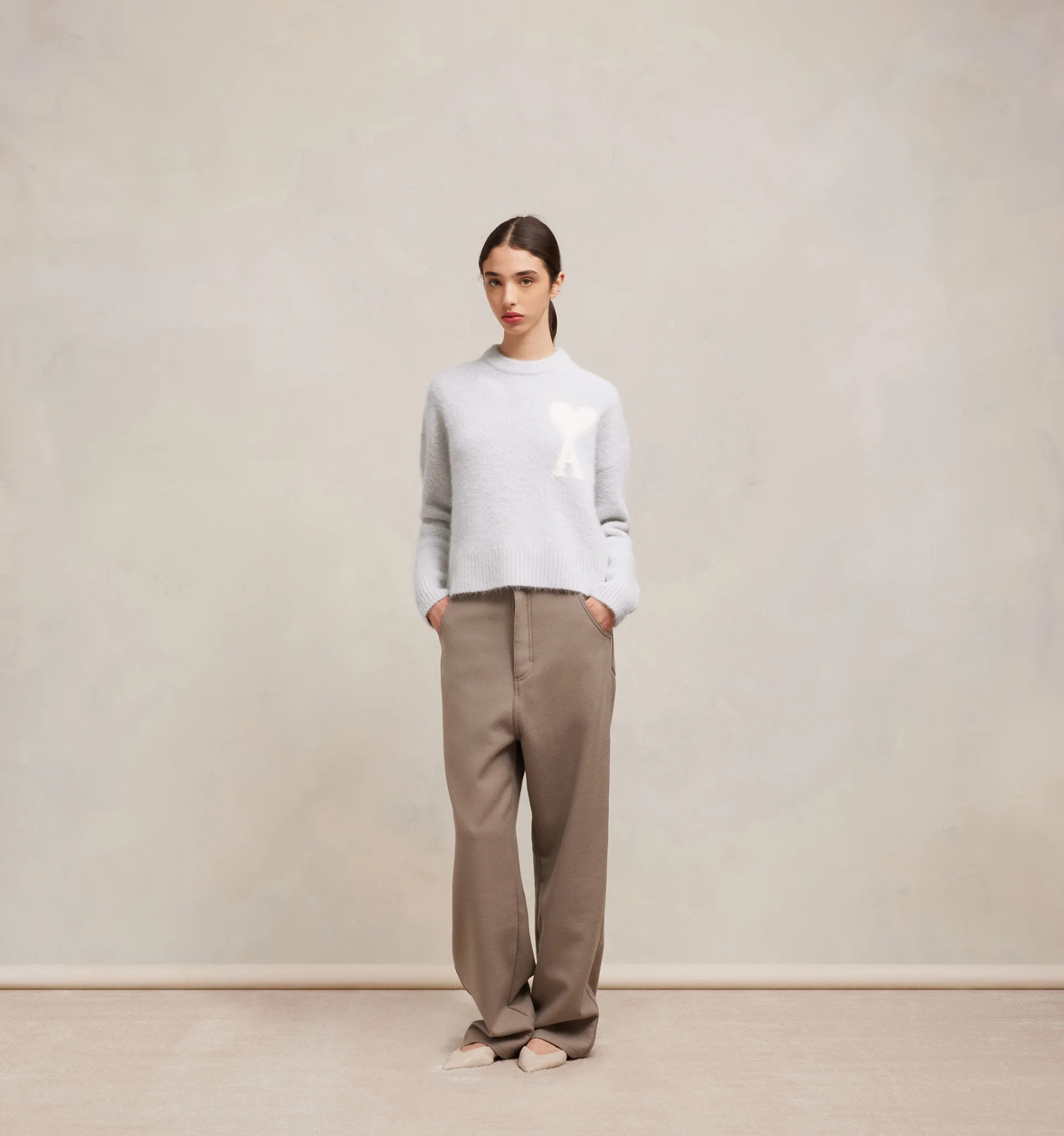 Cloudy Wool Ami de Cœur Sweater | AMI Paris US