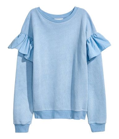 H&M Sweatshirt with Flounces $19.99 | H&M (US)