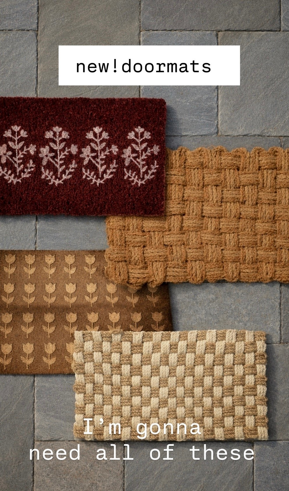 All right top left. I have to have that one. Also the tulip one is adorable, a new doormat for spring, layered doormats for spring, magnolia home, terrain,ie 

#LTKSaleAlert #LTKHome