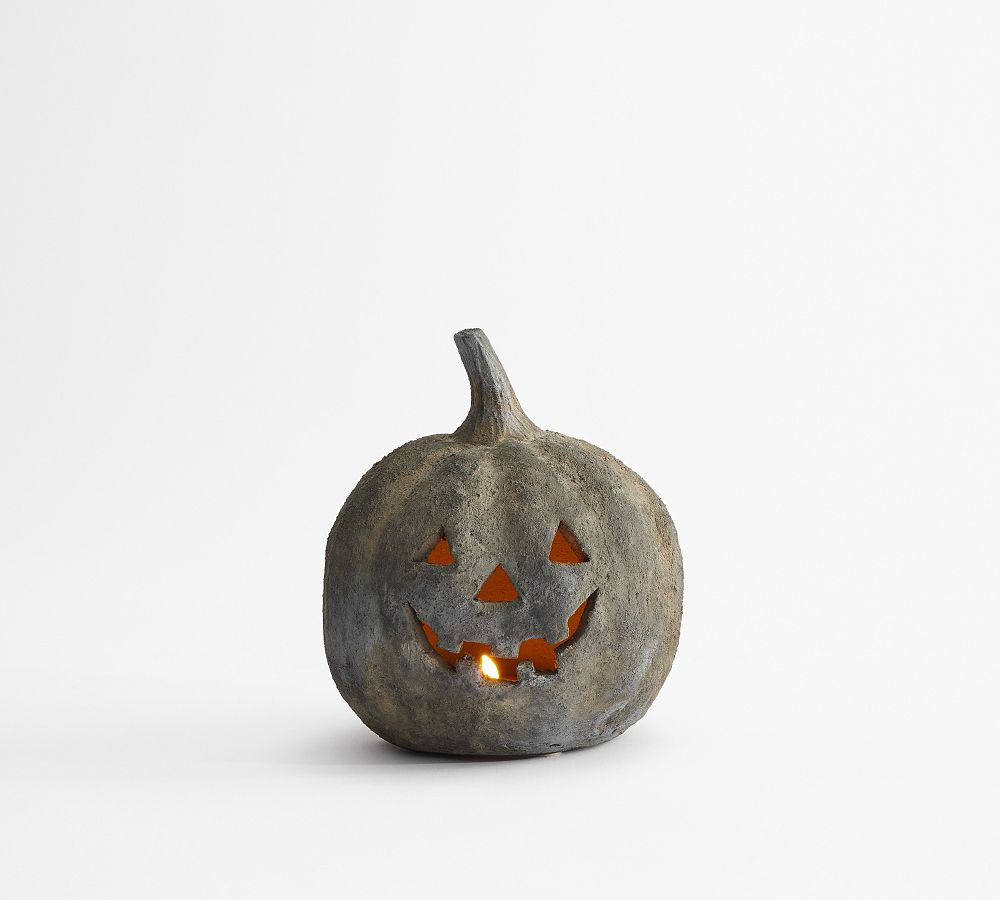 Handmade Terracotta Jack O' Lantern, Small, Black | Pottery Barn (US)