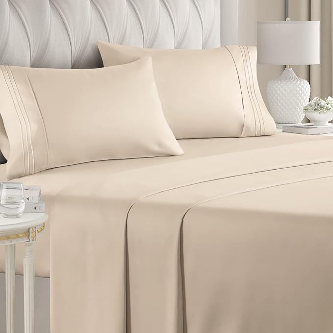 Queen Size Sheet Set - 6 Piece Set - Hotel Luxury Bed Sheets - Extra Soft - Deep Pockets - Easy F... | Amazon (US)