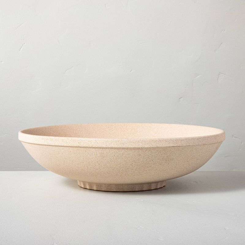 11&#34; Decorative Stoneware Centerpiece Bowl Natural Sand Finish - Hearth &#38; Hand&#8482; with... | Target